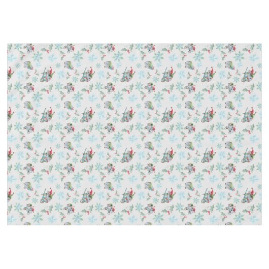 Kerstgnomen bij het spelen tafelkleed (Voorkant (Horizontaal))