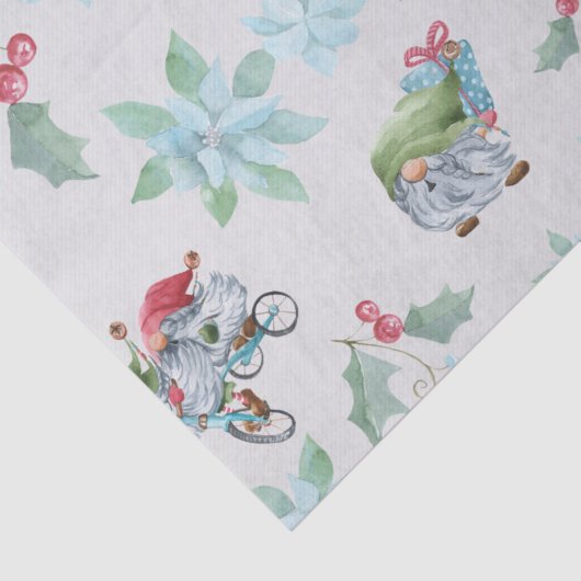 Kerstgnomen bij het spelen tissuepapier (Detail)