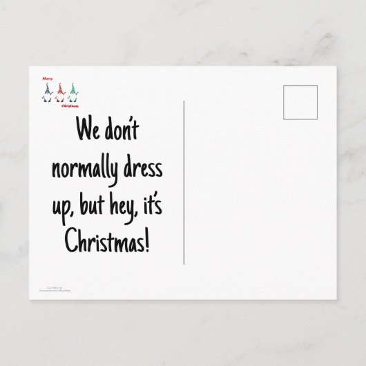 Kerstgnomen Briefkaart (Achterkant)