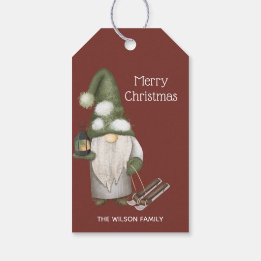 Kerstgnomen Cadeaulabel (Achterkant)