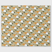 Kerstgnomen Cadeaupapier (Vlak)