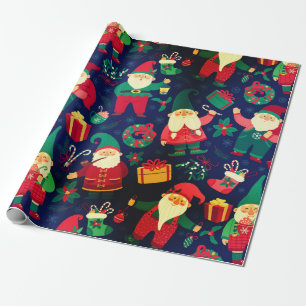 Kerstgnomen Cadeaupapier