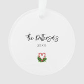 Kerstgnomen Checker Prettige feestdagen Naam Jaar Ornament (voorkant)