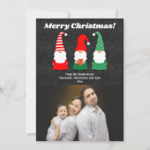 Kerstgnomen Cute Holiday Foto Feestdagenkaart (Voorkant)
