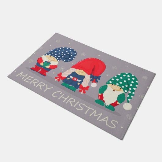 Kerstgnomen Deurmat (Schuin)