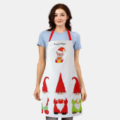 Kerstgnomen en Cute Elf op Witte Schort (Gedragen)