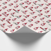 Kerstgnomen en Gifts Rustic Land Cadeaupapier (Hoek)
