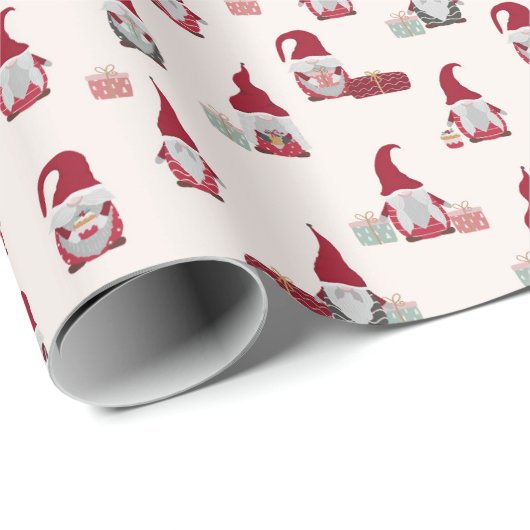 Kerstgnomen en Gifts Rustic Land Cadeaupapier (Rol Hoek)