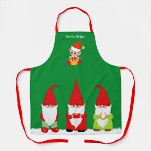 Kerstgnomen en Schattige Elf op Groen Schort