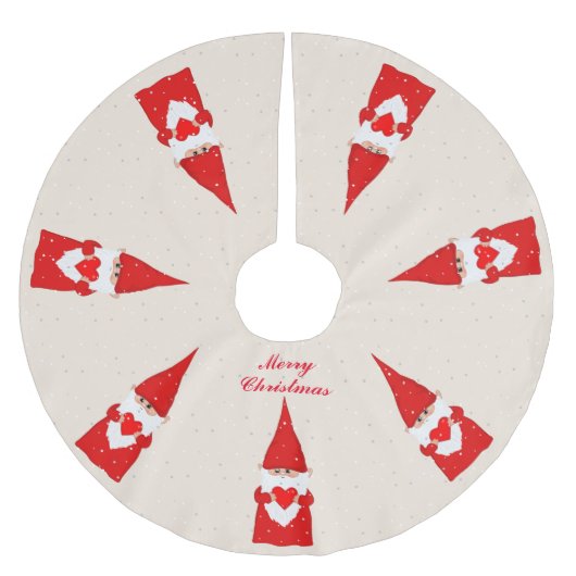 Kerstgnomen en sneeuwvlokken op Ivoorkust Kerstboom Rok (Voorkant)