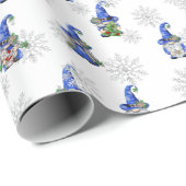 kerstgnomen en Snowflakes Cadeaupapier (Rol Hoek)