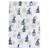 kerstgnomen en Snowflakes Medium Cadeauzakje (Achterkant)