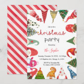 Kerstgnomen Familie Snowman Chrismas Kaart (Voorkant / Achterkant)