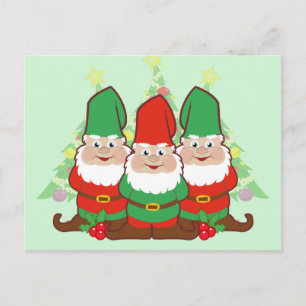 Kerstgnomen Feestdagenkaart