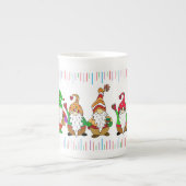 kerstgnomen feestelijk porselein kop (Voorkant)