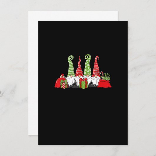 Kerstgnomen Funny Kerstmis Winter Vibes_ Kaart (Voorkant / Achterkant)
