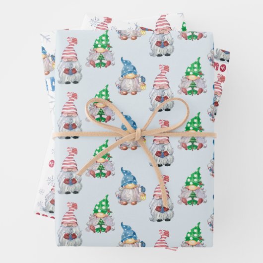 kerstgnomen GNOEL Winter Snowflake Wrapping P Inpakpapier Vel (In situ)