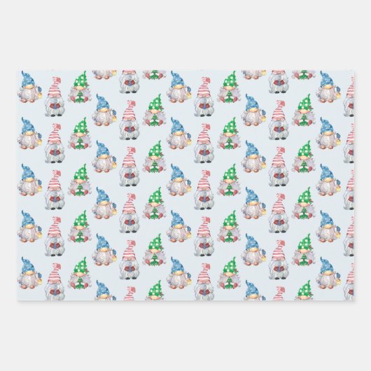 kerstgnomen GNOEL Winter Snowflake Wrapping P Inpakpapier Vel (Voorkant)