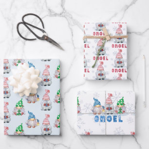 kerstgnomen GNOEL Winter Snowflake Wrapping P Inpakpapier Vel