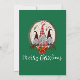 Kerstgnomen Groen Rustiek, Trendy  Kaart