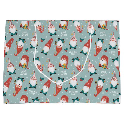 Kerstgnomen Groot Cadeauzakje (Voorkant)