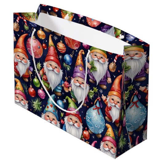 Kerstgnomen Groot Cadeauzakje (Achterkant Gekanteld)