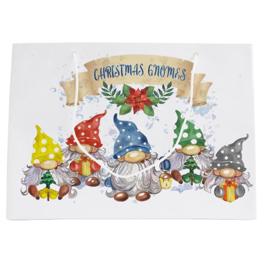 Kerstgnomen Groot Cadeauzakje (Voorkant)