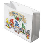 Kerstgnomen Groot Cadeauzakje (Voorkant Gekanteld)