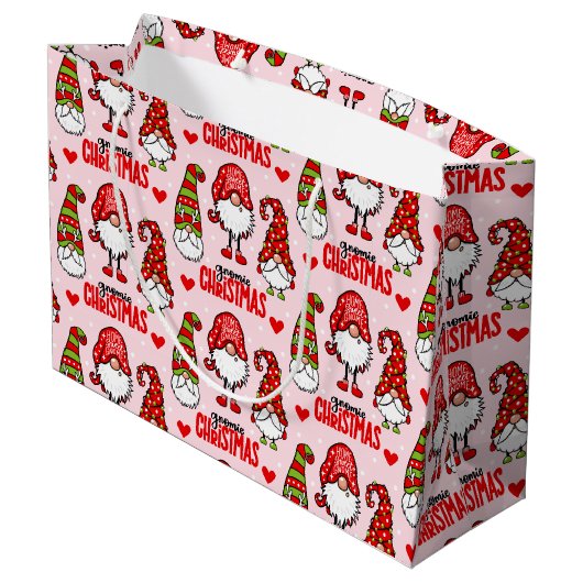 Kerstgnomen Groot Cadeauzakje (Achterkant Gekanteld)