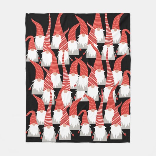 Kerstgnomen Holiday Elves Cute Seasonal Xmas Fleece Deken (Voorkant)
