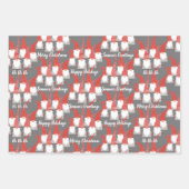 Kerstgnomen Holiday Elves Cute Seasonal Xmas Inpakpapier Vel (Voorkant 2)