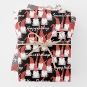 Kerstgnomen Holiday Elves Cute Seasonal Xmas Inpakpapier Vel (In situ)