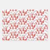 Kerstgnomen Holiday Elves Cute Seasonal Xmas Inpakpapier Vel (Voorkant 3)