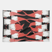 Kerstgnomen Holiday Elves Cute Seasonal Xmas Theedoek (Horizontaal)