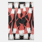 Kerstgnomen Holiday Elves Cute Seasonal Xmas Theedoek (Verticaal)