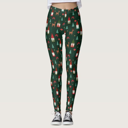 Kerstgnomen Holiday Leggings (Voorkant)