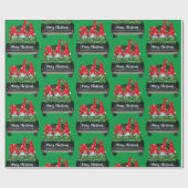 Kerstgnomen in een vrachtwagen cadeaupapier (Vlak)