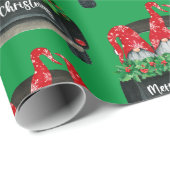 Kerstgnomen in een vrachtwagen cadeaupapier (Rol Hoek)