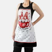 Kerstgnomen in koffiebeker rode namen schort (Insitu)