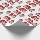Kerstgnomen in Red Waterverf Holiday Cadeaupapier (Hoek)