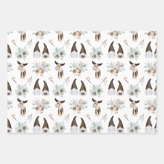 Kerstgnomen Inpakpapier Vel (Voorkant 2)