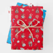 Kerstgnomen Inpakpapier Vel (In situ)