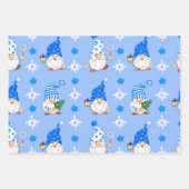 Kerstgnomen Inpakpapier Vel (Voorkant)