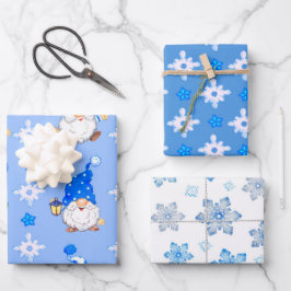 Kerstgnomen Inpakpapier Vel