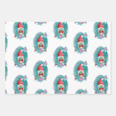 Kerstgnomen Inpakpapier Vel (Voorkant)