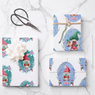 Kerstgnomen Inpakpapier Vel