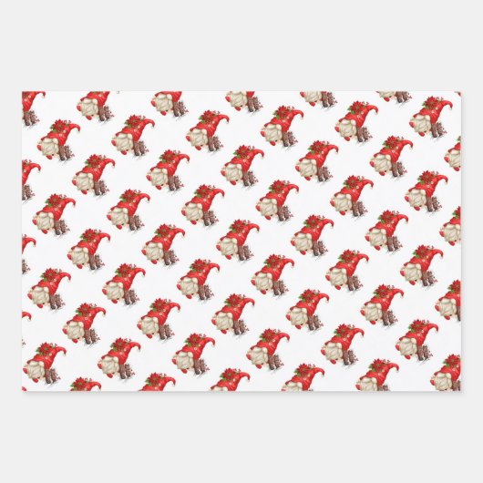 Kerstgnomen Inpakpapier Vel (Voorkant)