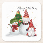 Kerstgnomen Kartonnen Onderzetters (Voorkant)