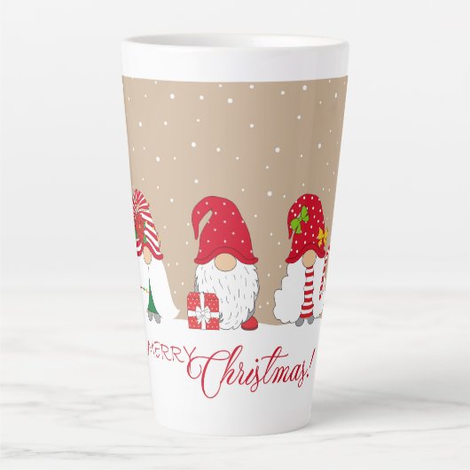 Kerstgnomen Latte Mok (Voorkant)