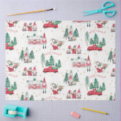 Kerstgnomen Merry Bright Red Truck-loskoppeling Tissuepapier (Craft)